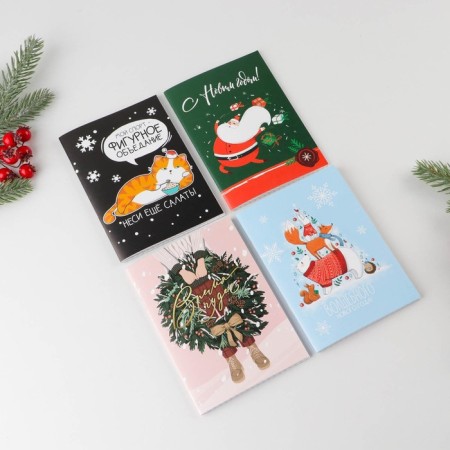 New Year. Notepad Mix New Year, A6, 32 sheets-16