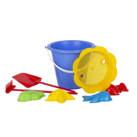 Sanding set of 8 items: bucket, strainer, scoop, rake, molds 4 pieces-6