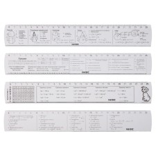 Set of reference lines 4 pcs. Calligrata 25 cm, tablets, chemistry, geometry, physics