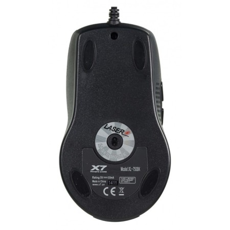 Mouse A4Tech XL-750BK Black laser (3600DPI) USB2.0 (6BUT)-1