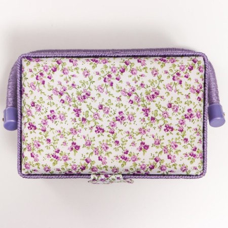Casket for needlework "Lilac forget -me -nots" 10x13x19.5 cm-5