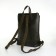 City backpack made of genuine leather with lightning, igermann, green color