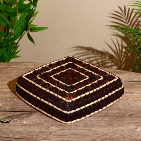 Decor "Tropics" rattan, coconut 26x26x7 cm-1