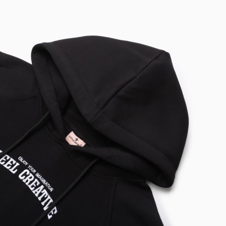 Female sweatshirt, black color, size 42-46 (One size)-3