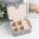 Casket to the leatherette for jewelry "Stygian matte" gray 12x10x6.3 cm