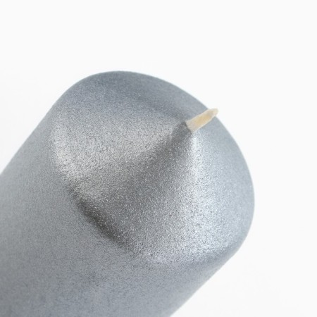 Candle-canbic 5.5 x 10.5 cm x 5.5, silver-2