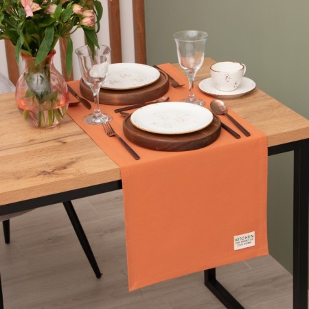 The path to the table Ethel Kitchen 40x150 cm, orange color, 100% cotton, sarzha 220 g/m2-1