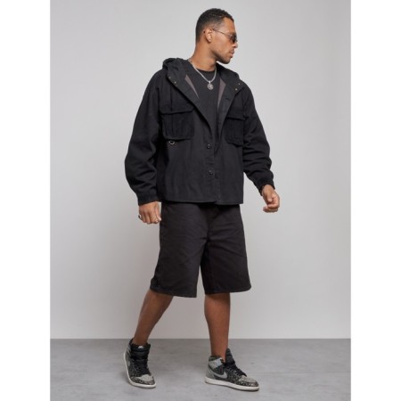 Jeaning jacket men's, size 54, black color-2