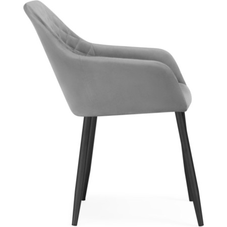 Steve Metal/velor, black/gray 52x68x81 cm stool-2