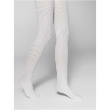 Колготки детские с ажурным рисунком Conte Elegant Tina, рост 146-152 см, цвет bianco