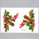 Sticker Plastic Interior color "Winter twig with berries and cones" 20x30 cm
