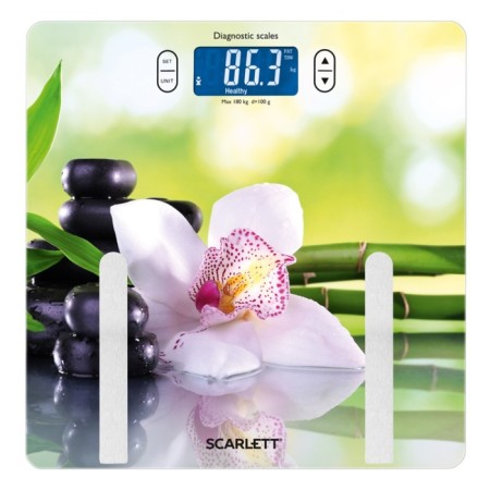 Floor scales Scarlett SC-BS33ED10, electronic, diagnostic, up to 180 kg, "Flowers"-1