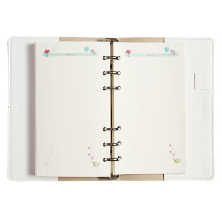 Note book A5, 160 sheets on the Daily Journal rings, Cover artificial leather, an illustration block 80 g/m2, mix-16