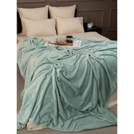 Texrepublic blanket, size 200x220 cm, turquoise color-8