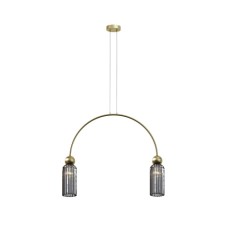 Suspension lamp Maytoni Mod302PL-02GR, E14, 2x40 W, 700x100x3625 mm, gold