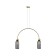 Suspension lamp Maytoni Mod302PL-02GR, E14, 2x40 W, 700x100x3625 mm, gold