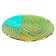 Glass dish "sheet", d = 305 mm, round, green / gold color