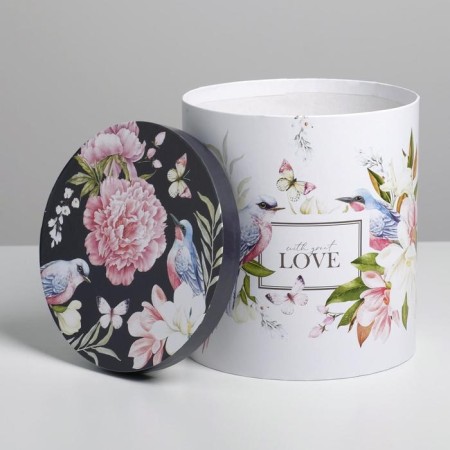Set of boxes 5 in 1, gift packaging, Flowers, 13 x 14–19.5 x 22 cm-5