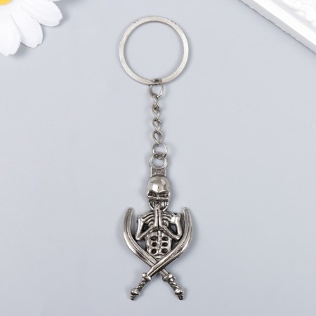 Trick Metal "Skeleton with sabers" silver 6.2x3 cm-1