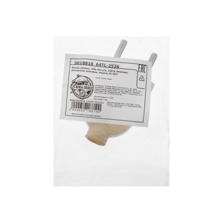 The fork is straight, 10a, without salary, 220 V, beige, retail packaging.-3