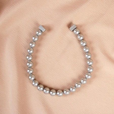 Picking for curtains “Pearl beads”, D = 1.5 cm, 30 cm, color gray color-1