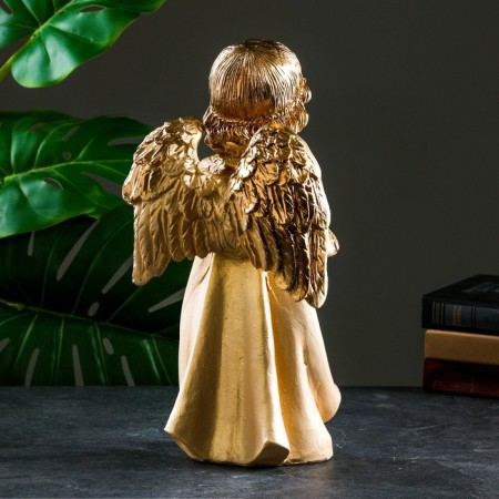 Figure "Angel in prayer", ivory, 21x19x41cm-2