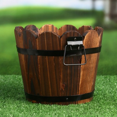 Set of wooden pots, round 18x15x12cm-1