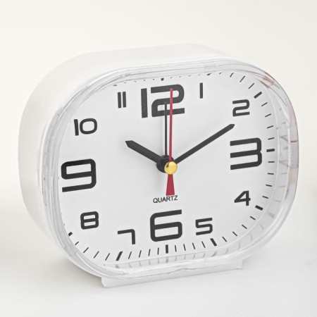 Alarm clock "Stand", 12 x 10 cm, white-1