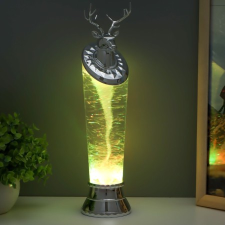 Lava-lamp "Deer" LED from batteries 3haa USB silver 7x6x30cm-5