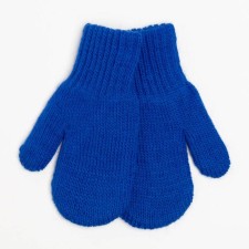 Double children's mittens, blue color, size 10 (0-3 years)