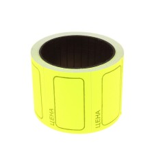 A set of 6 videos, in 1 video 120 pieces, self -adhesive price tags, 25 x 35 mm, yellow