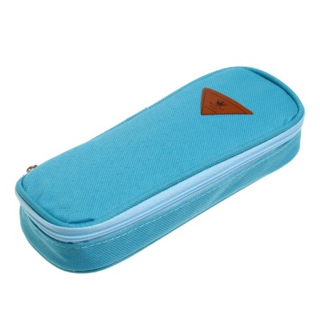 School pencil case with lightning, blue-1