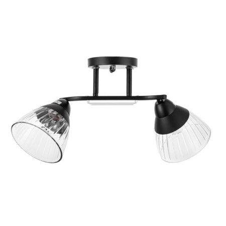 Ceiling chandelier "Arron" E27 2x40W Black 46x19x24cm-4