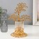 Summary metal, glass per 1 candle "Tree branches" d = 4.7 cm, gold 12.3x13.5x20 cm