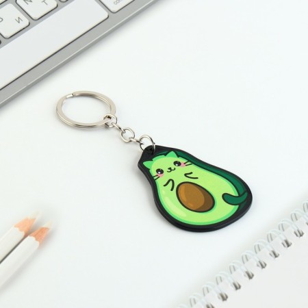Acrylic key a keychain "Avocado", 3.5 x 10 cm-3