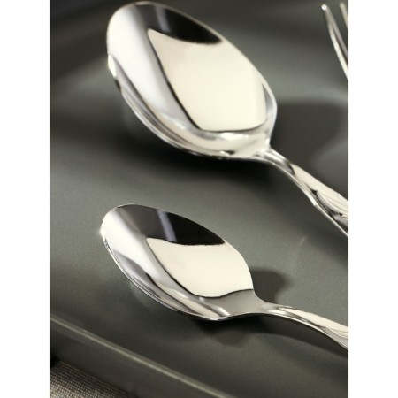 Set of cutlery "flowers", 18 objects, thickness 1.5 mm, silver color-1