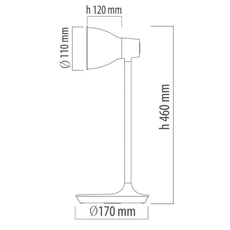 Table lamp "Paradise", size 17x46x17 cm, 4W 1xled IP 20-5
