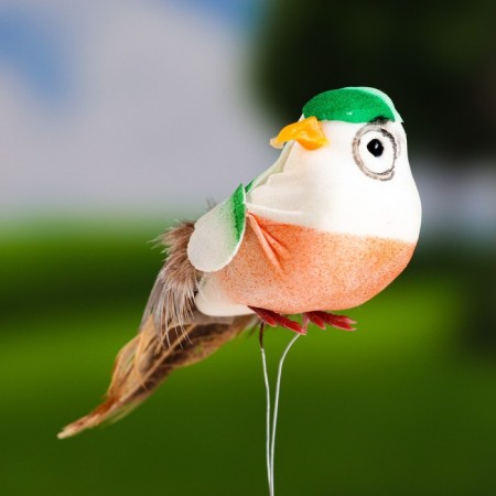 Plug "bird Blide Blue" 3x3cm, length 14cm-7