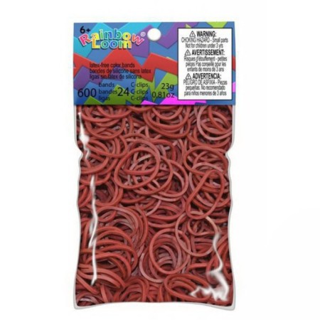 Rainbow loom bracelet rubber bands, burgundy