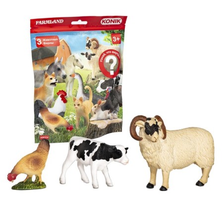Konik Figure Figures "Farm animals", 3 pcs, mix-1