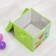 Stellyer box for storage with a giraffe lid, 25 × 25 × 25 cm, green color