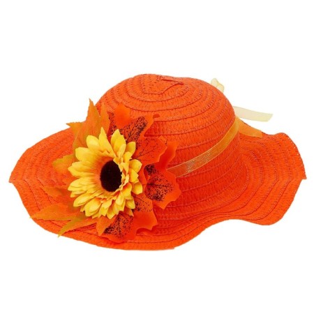 Carnival hat "Autumn bouquet", orange, p. 52–54 cm-6