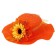 Carnival hat "Autumn bouquet", orange, p. 52–54 cm
