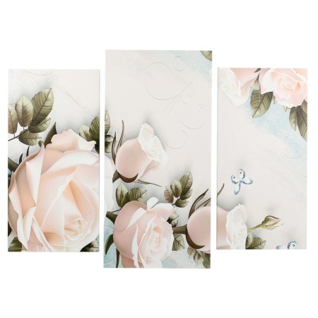 Modular picture "Tender roses" (2-25x50, 30x60cm) 60x80 cm
