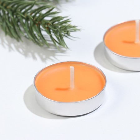 Set of candles of tea aromatic, 6 pcs, orange-2