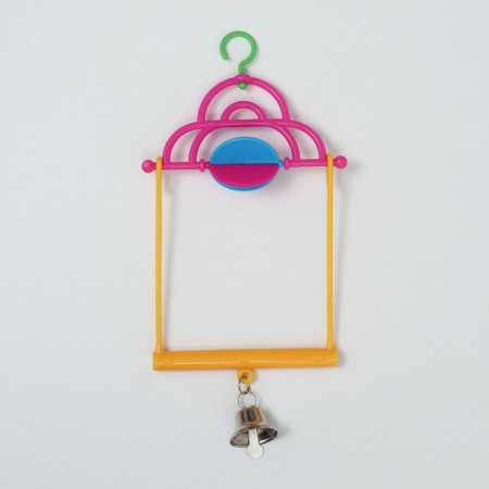 A set of bird toys (bath, feeder, mirror, swing, ladder), 35 x 28 cm-3