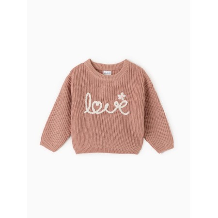 Jumper crumb I Love, r.80-86 cm, powder