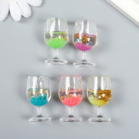 Decor for creativity Plastic "Glamp Gumming with sparkles" MIX 2x2x3.9 cm
