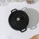 Cast iron pan Volcano, 18 × 14 × 6.5 cm, on a stand, for feed, black color Black