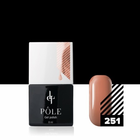 Color gel polish Pole, No. 251 pulling caramel, 8 ml